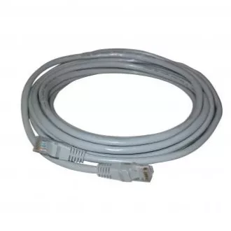Kabel LAN UTP patchcord, Cat.5e, RJ45 męski - RJ45 męski, 10 m, nieekranowany, szary, ekonomiczny
