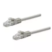 Kabel sieciowy LAN UTP patchcord, Cat.5e, RJ45 męski - RJ45 męski, 10 m, nieekranowany, szary, czysta miedź, ekonomiczny