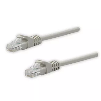 Kabel sieciowy LAN UTP patchcord, Cat.5e, RJ45 męski - RJ45 męski, 10 m, nieekranowany, szary, czysta miedź, ekonomiczny