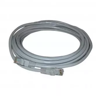 Kabel LAN UTP patchcord krosowy, Cat.5e, RJ45 męski - RJ45 męski, 10 m, nieekranowany, krosowy, szary, do podłączenia 2 komputerów, eco