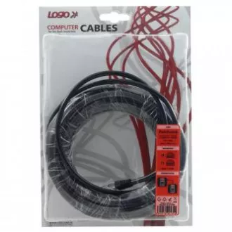 Kabel sieciowy LAN UTP crossover patchcord, Cat.5e, RJ45 męski - RJ45 męski, 10 m, nieekranowany, crossover, szary, do podłączenia 2 komputerów, Log