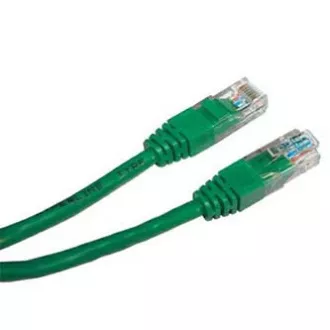 Kabel sieciowy LAN UTP patchcord, Cat.5e, RJ45 męski - RJ45 męski, 10 m, nieekranowany, zielony, ekonomiczny, WYPRZEDAŻ