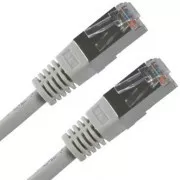 Kabel LAN FTP patchcord, kat. 5e, RJ45 męski - RJ45 męski, 15 m, ekranowany, szary, ekonomiczny