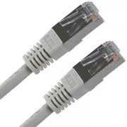 Kabel LAN FTP patchcord, Cat.5e, RJ45 męski - RJ45 męski, 20 m, ekranowany, szary, ekonomiczny