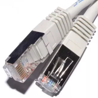 Kabel LAN FTP patchcord, Cat.5e, RJ45 męski - RJ45 męski, 50 m, ekranowany, szary, ekonomiczny