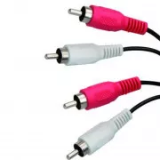 Kabel audio 2x Cinch męski - 2x Cinch męski, 0,5 m, czarny