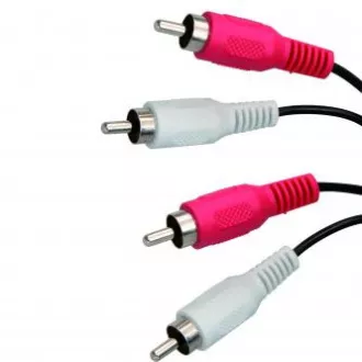 Kabel audio 2x CINCH męski - 2x CINCH męski, 1,5 m, czarny Kabel audio 2x CINCH męski - 2x CINCH męski, 1,5 m, czarny