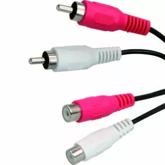 Przedłużacz audio 2x CINCH męski - 2x CINCH żeński, 1,5 m, czarny Przedłużacz audio 2x CINCH męski - 2x CINCH żeński, 1,5 m, czarny
