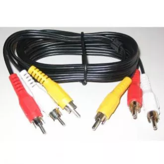 Kabel wideo 3x CINCH męski - 3x CINCH męski, 2 m, czarny Kabel wideo 3x CINCH męski - 3x CINCH męski, 2 m, czarny