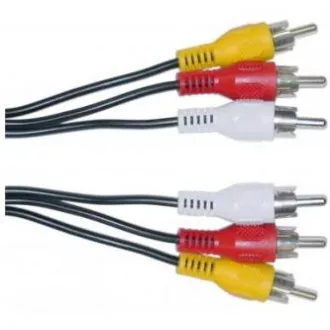 Kabel wideo 3x CINCH męski - 3x CINCH męski, 2 m, czarny Kabel wideo 3x CINCH męski - 3x CINCH męski, 2 m, czarny