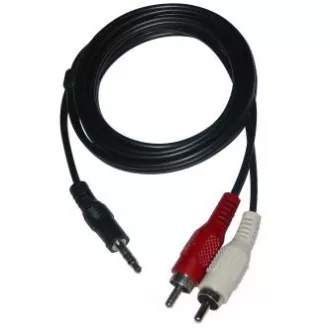 Kabel audio Jack (3,5 mm) męski - 2x CINCH męski, 3 m, czarny Kabel audio Jack (3,5 mm) męski - 2x CINCH męski, 3 m, czarny