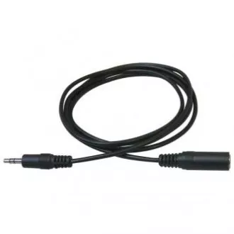 Przedłużacz audio Jack (3,5 mm) męski - Jack (3,5 mm) żeński, 3 m, czarny, logo Przedłużacz audio Jack (3,5 mm) męski - Jack (3,5 mm) żeński, 3 m, czarny, logo