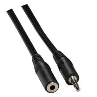 Przedłużacz kabla audio Jack (3,5 mm) męski - Jack (3,5 mm) żeński, 3 m, czarny, blister z logo Przedłużacz kabla audio Jack (3,5 mm) męski - Jack (3,5 mm) żeński, 3 m, czarny, blister z logo