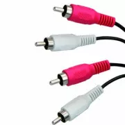 Kabel audio 2x CINCH męski - 2x CINCH męski, 5m, czarny