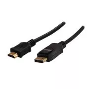 Kabel wideo DisplayPort męski - HDMI męski, 5m, czarny, blister z logo, WYPRZEDAŻ