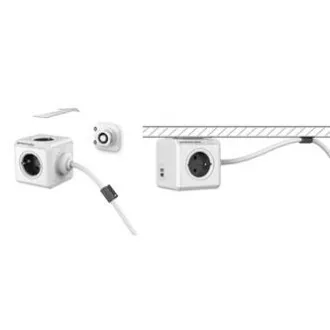 Przedłużacz sieciowy 230 V, wtyczka CEE7 – POWERCUBE, 1,5 m, EXTENDED USB, szary, POWERCUBE, 4 gniazda, PD 20 W A C Przedłużacz sieciowy 230 V, wtyczka CEE7 – POWERCUBE, 1,5 m, EXTENDED USB, szary, POWERCUBE, 4 gniazda, PD 20 W A C
