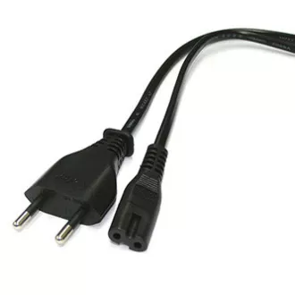 Kabel sieciowy 230V, CEE7/16 (wtyczka euro) - C7, 2m, zatwierdzony przez VDE, czarny, złącze 2-stykowe Kabel sieciowy 230V, CEE7/16 (wtyczka euro) - C7, 2m, zatwierdzony przez VDE, czarny, złącze 2-stykowe
