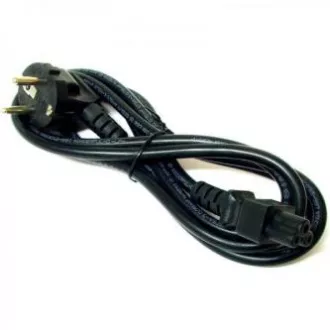 Kabel sieciowy 230V do laptopa, CEE7 (widełki) - C5, 2m, zatwierdzony przez VDE, czarny, logo, złącze w kształcie trójkąta (MickeyM Kabel sieciowy 230V do laptopa, CEE7 (widełki) - C5, 2m, zatwierdzony przez VDE, czarny, logo, złącze w kształcie trójkąta (MickeyM