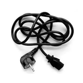 Kabel sieciowy 230V, CEE7 (widełki) - C13, 3m, zatwierdzony przez VDE, czarny, logo, blister
