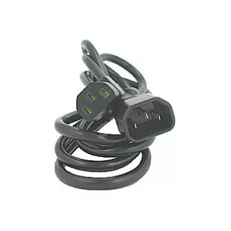 Przedłużacz sieciowy 230V, C13 - C14, 3m, certyfikat VDE, czarny, logo, blister