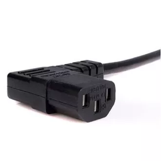 Kabel zasilający 230V, CEE7 (widełki) - C13, 5m, zatwierdzony przez VDE, czarny, uszkodzony, SPRZEDAM