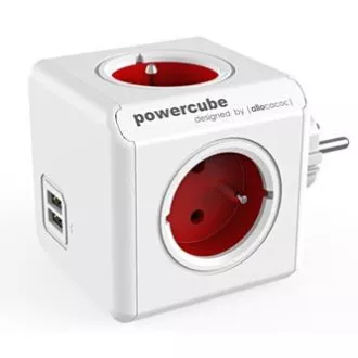Gniazdo 240V, CEE7 (widełki) - POWERCUBE, 0.1m, ORIGINAL USB, czerwony, POWERCUBE, 4 gniazda, 2xporty USB Gniazdo 240V, CEE7 (widełki) - POWERCUBE, 0.1m, ORIGINAL USB, czerwony, POWERCUBE, 4 gniazda, 2xporty USB