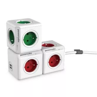 Gniazdo 240V, CEE7 (widełki) - POWERCUBE, 0.1m, ORIGINAL USB, czerwony, POWERCUBE, 4 gniazda, 2xporty USB Gniazdo 240V, CEE7 (widełki) - POWERCUBE, 0.1m, ORIGINAL USB, czerwony, POWERCUBE, 4 gniazda, 2xporty USB