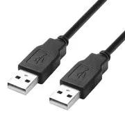 Kabel USB (2.0), USB A męski - USB A męski, 1,8 m, czarny, High Speed