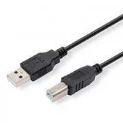 Kabel USB z logo (2.0), USB A męski - USB B męski, 1,8 m