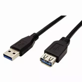 Przedłużacz USB (3.0), USB A męski - USB A żeński, 1,8 m, czarny