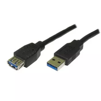 Kabel przedłużający USB Logo (3.0), USB A męski - USB A żeński, 1,8 m, czarny, blister