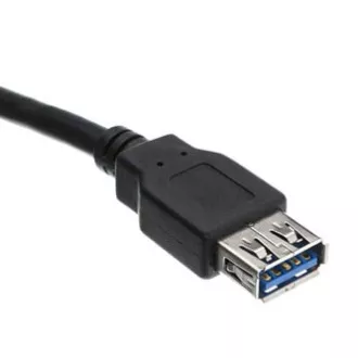 Kabel przedłużający USB Logo (3.0), USB A męski - USB A żeński, 1,8 m, czarny, blister