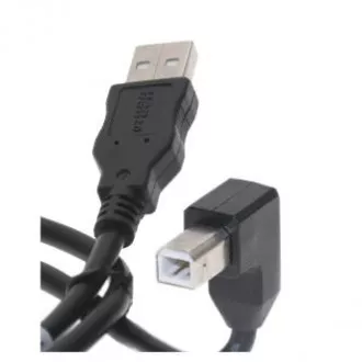 Kabel USB (2.0), USB A męski - USB B męski, 2 m, 90°, czarny Kabel USB (2.0), USB A męski - USB B męski, 2 m, 90°, czarny