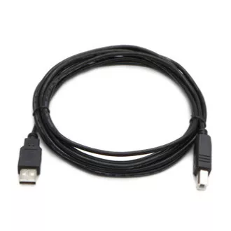 Kabel USB z logo (2.0), USB A męski - USB B męski, 3 m, czarny