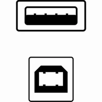 Kabel USB z logo (2.0), USB A męski - USB B męski, 3 m, czarny, blister
