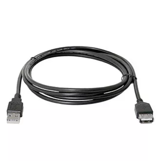 Kabel przedłużający USB Logo (2.0), USB A męski - USB A żeński, 3 m, czarny