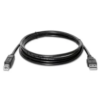 Kabel USB z logo (2.0), USB A męski - USB B męski, 5 m, czarny