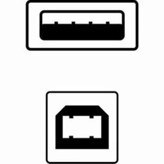 Kabel USB z logo (2.0), USB A męski - USB B męski, 5 m, czarny, blister