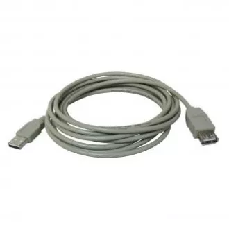 Przedłużacz USB (2.0), USB A męski - USB A żeński, 5m, szary