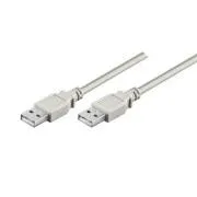 Kabel USB (2.0), USB A męski - USB A męski, 1,8 m, szary, High Speed, WYPRZEDAŻ