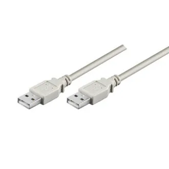 Kabel USB (2.0), USB A męski - USB A męski, 1,8 m, szary, High Speed, WYPRZEDAŻ Kabel USB (2.0), USB A męski - USB A męski, 1,8 m, szary, High Speed, WYPRZEDAŻ