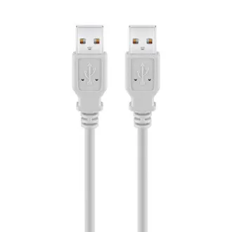 Kabel USB (2.0), USB A męski - USB A męski, 1,8 m, szary, High Speed, WYPRZEDAŻ Kabel USB (2.0), USB A męski - USB A męski, 1,8 m, szary, High Speed, WYPRZEDAŻ