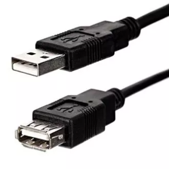 Przedłużacz USB Logo Economy (2.0), USB A męski - USB A żeński, 1,8 m, czarny