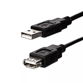 Przedłużacz USB Logo Economy (2.0), USB A męski - USB A żeński, 3 m, czarny