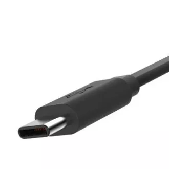 Kabel USB z logo (2.0), USB A męski - USB C męski, 1 m, czarny, blister, WYPRZEDAŻ