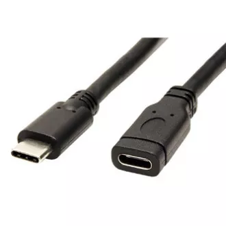 Przedłużacz kabla USB (3.1), USB C męski - USB C żeński, 1 m, czarny, plastikowa torba