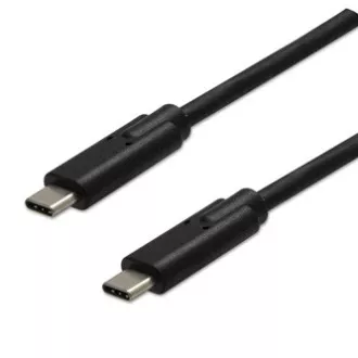 Kabel USB (3.2 gen. 2), USB C męski - USB C męski, 1 m, 10 Gb/s, 5 V/3 A, czarny, WYPRZEDAŻ