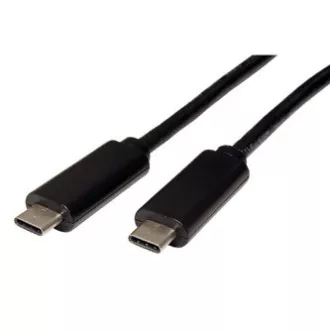 Kabel USB (3.1), USB C męski - USB C męski, 0,5 m, czarny, woreczek foliowy