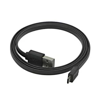 Kabel USB (2.0), USB A męski odwracalny - microUSB męski odwracalny, 0,3 m, płaski, czarny, odwracalny