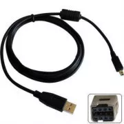 Kabel USB z logo (2.0), USB A męski - 8-stykowy męski, 31179, 1,8 m, czarny, blister, MINOLTA